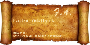 Faller Adalbert névjegykártya